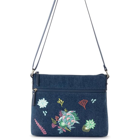 Crossbody Purse Women's Canvas Small Adjustable Zipper Travel Handbag - Picture 5 of 6